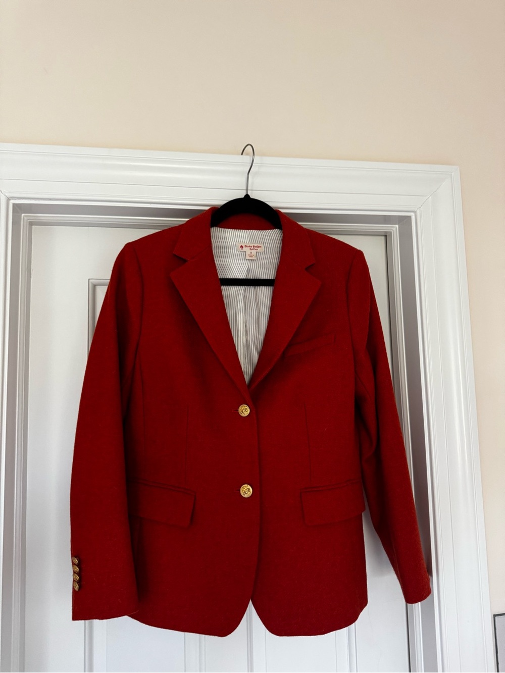 Red Fleece Classic Brick Colored Women's Blazer